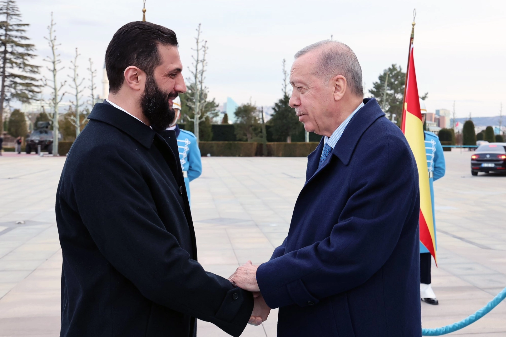 Geçiş dönemi Cumhurbaşkanı Şara, Türkiye'de 