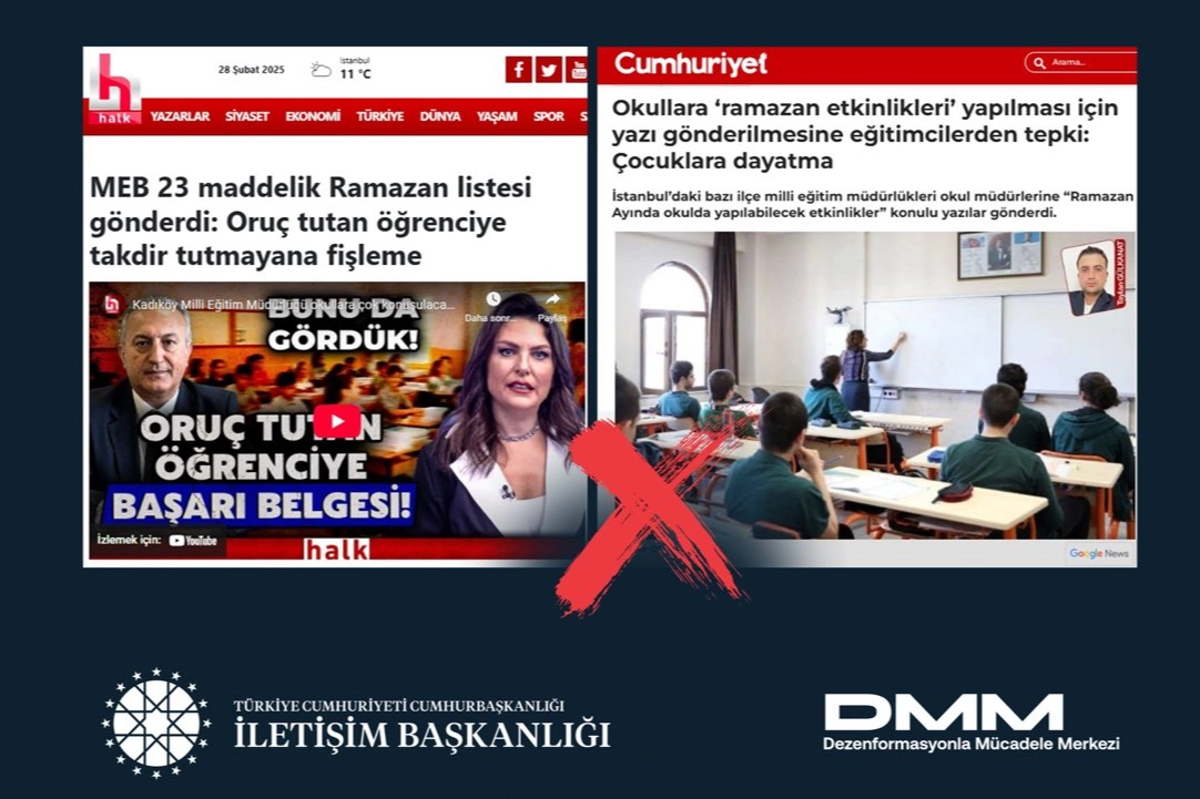 'Oruç tutmayan öğrenciler fişleniyor' haberleri manipülatif 