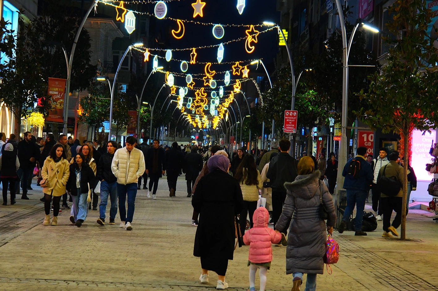 Sakarya'da Çark Caddesi süslendi 