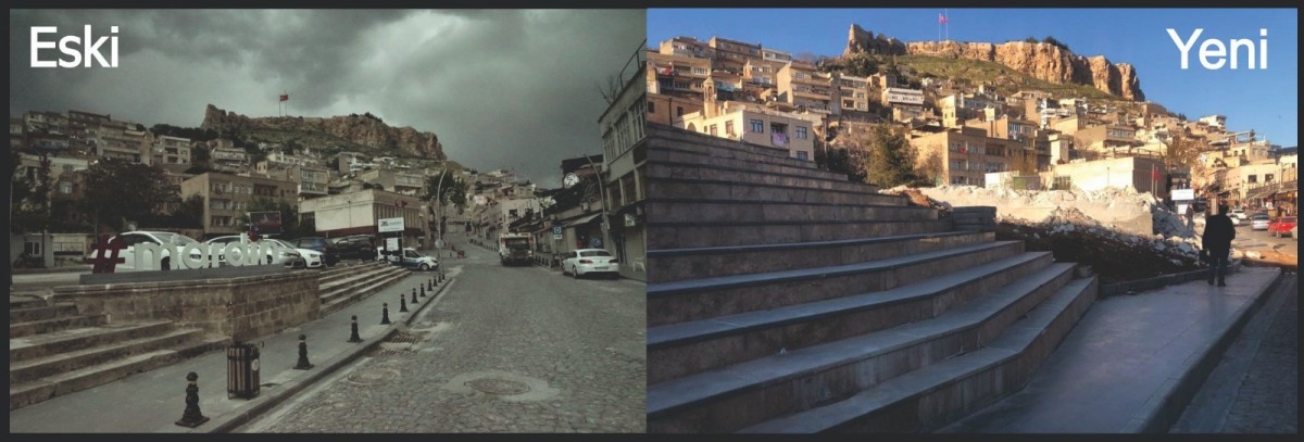 Mardin Cumhuriyet Meydanı'nın dokusu bozuldu