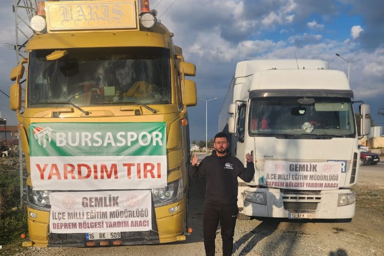 ABD'den tır şoförü yardım için geldi... Bursaspor'un tırlarını Hatay'a getirdi -