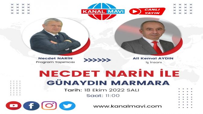 Ali Kemal Aydın Kanal Mavi’de Konuşacak