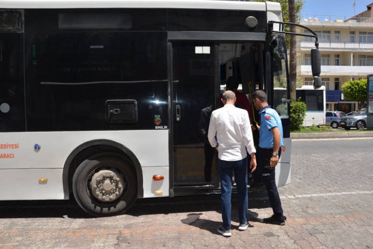 Antalya Alanya’da halk otobüsleri ve taksiler denetlendi -