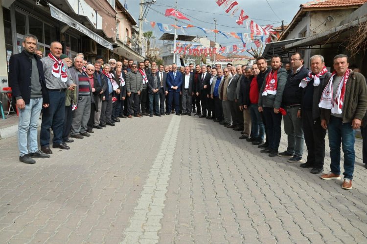 Başkan Ergün'e Saruhanlı'da coşkulu karşılama -