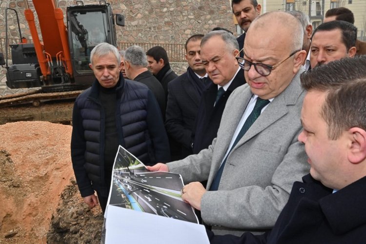 Başkan Ergün trafiğe nefes aldıracak çalışmayı yerince inceledi -