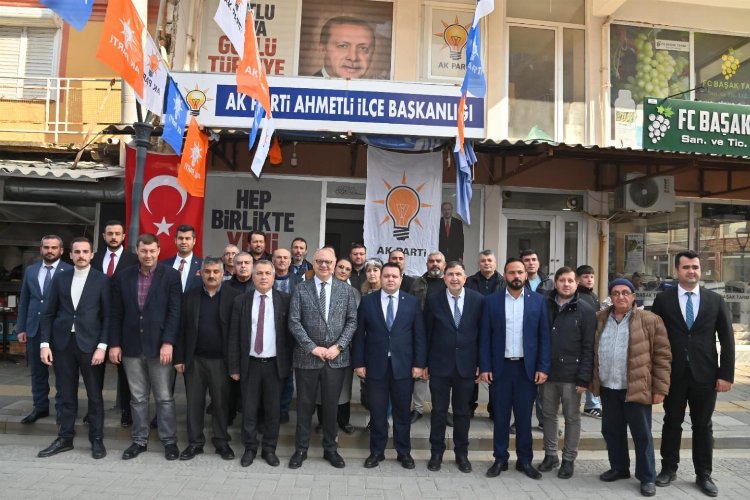 Başkan Ergün ve Başkan Alhan, AK Parti İlçe Teşkilatını ziyaret etti -