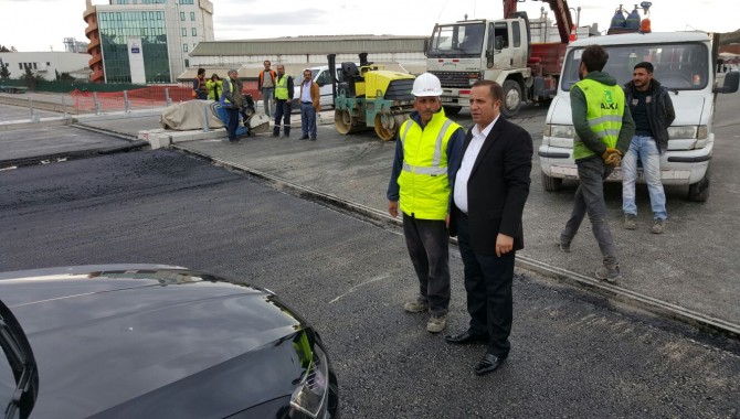 Başkan Toltar, Eynerce Kavşağında çalışanlarla bir araya geldi.