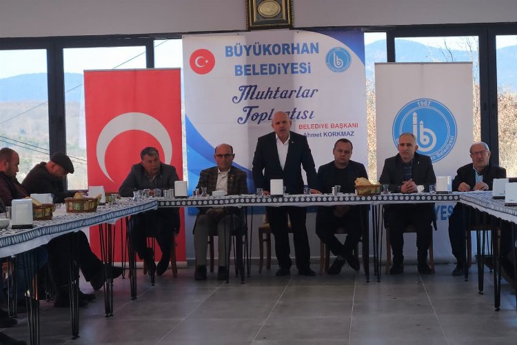 Bursa Büyükorhan'da Başkan Korkmaz muhtarlarla buluştu -