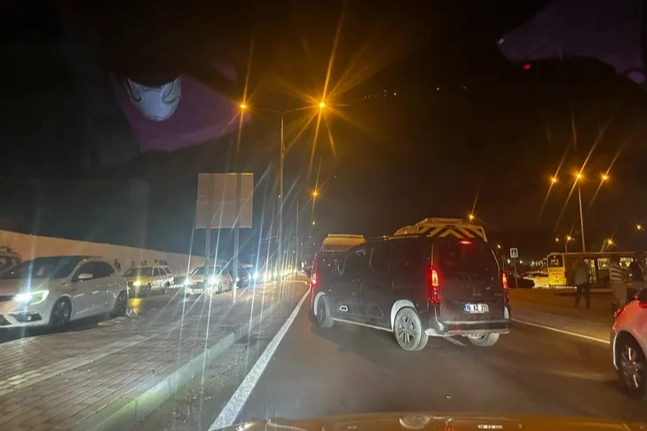 Bursa'da maç günü trafik yoğunluğu -