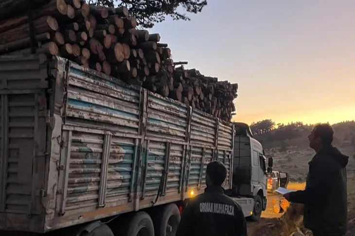 Bursa'da orman ürünleri taşıyan araçlara sıkı denetim! -