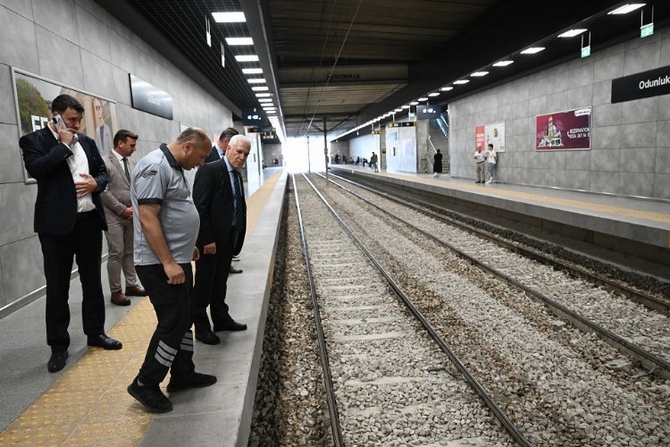 Bursa'da seferlerin normale döndüğü Odunluk İstasyonu’na ziyaret -