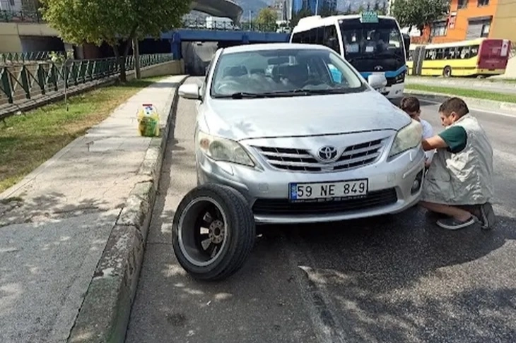 Bursa Osmangazi'de Gökdere Kavşağında tehlikeli anlar -