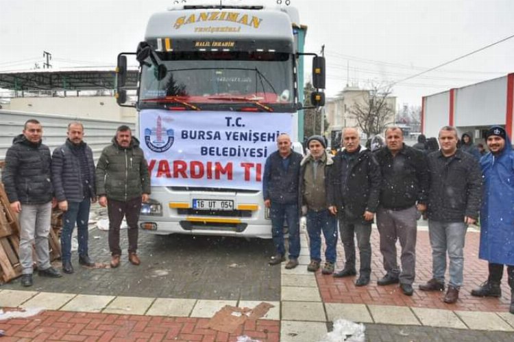 Bursa Yenişehir'den 18 tır dolusu yardım -