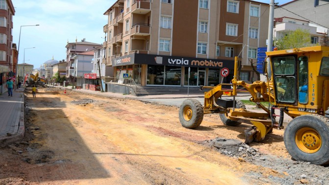 Darıca Battalgazi Caddesinde üst yapı çalışması