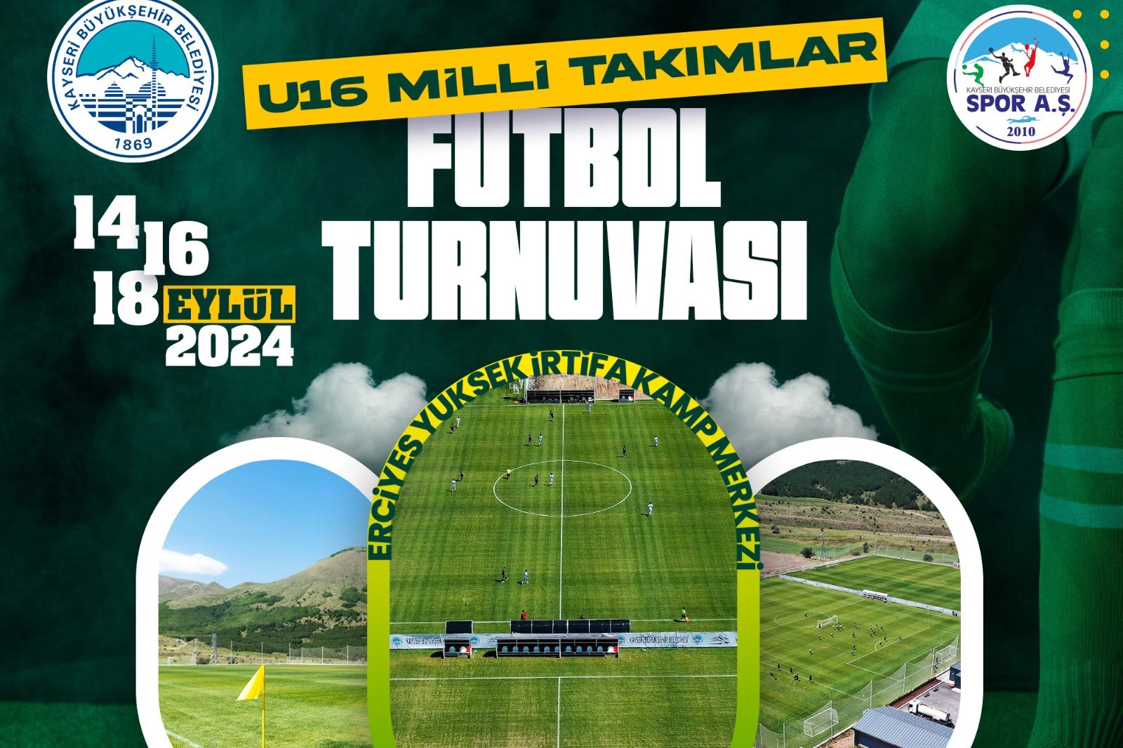 Erciyes Yüksek İrtifa Kamp Merkezi’nde U-16 Milli takımlar futbol şöleni -