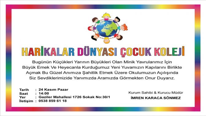 Harikalar Dünyası’ndan öğretmenler gününe özel açılış!