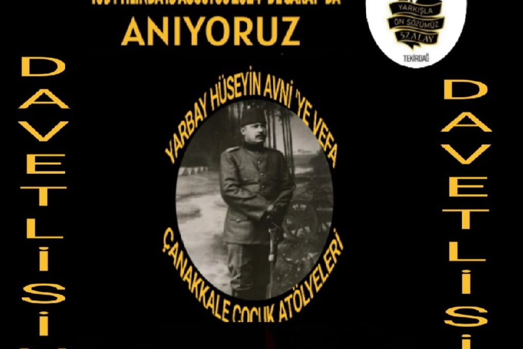 Hüseyin Avni Bey bugün Saray Belediyesi’nde anılacak -