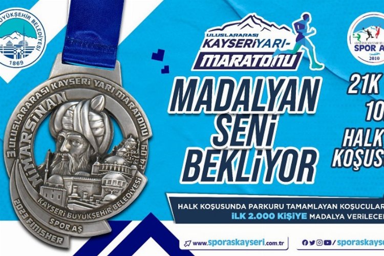 Kayseri'de yarı maratona geri sayım -