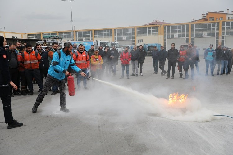 Kayseri Kocasinan'dan yangın tatbikatı -