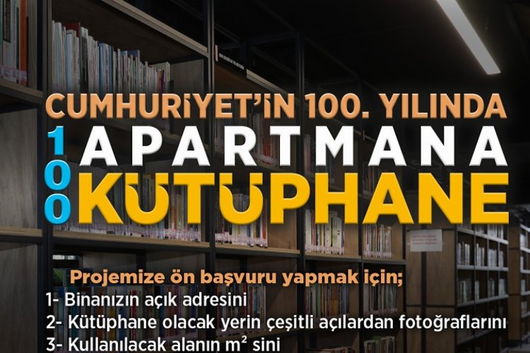 Kayseri Talas'ta 100 apartmana 100 kütüphane -