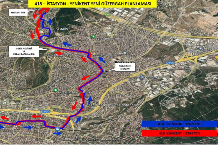 Kocaeli Gebze’de toplu taşımaya yeni düzenleme