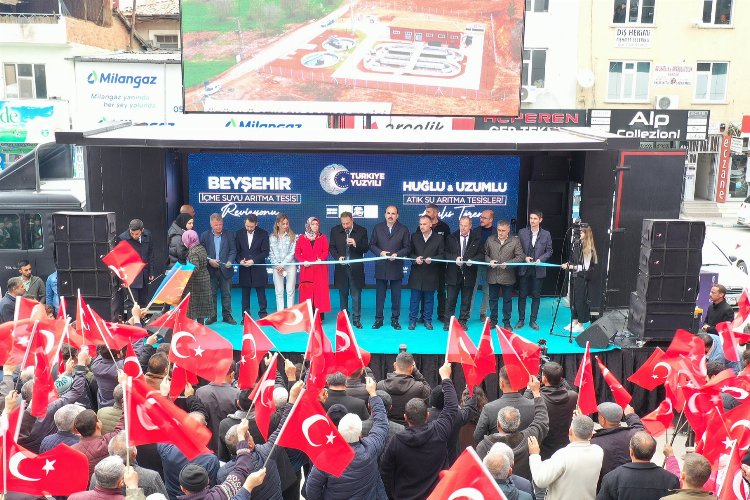 Konya Beyşehir'de açılış ve temel atma -