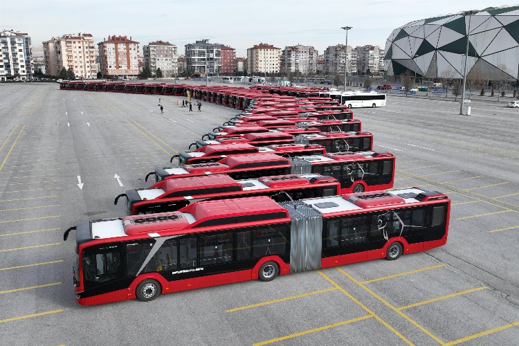 Konya'nın ulaşım filosuna 53 çevreci otobüs -