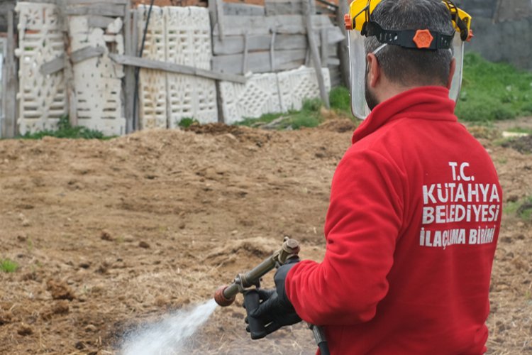 Kütahya'da ilaçlama çalışmaları sürüyor -