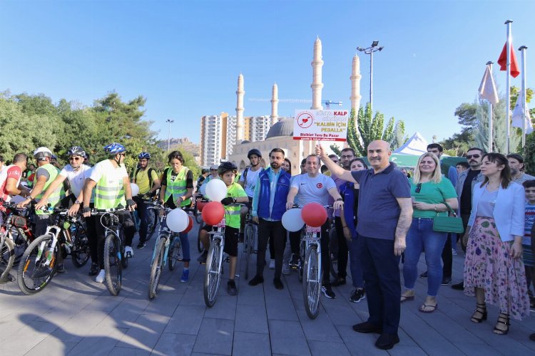 Mahmut Demirtaş Mardin'de kalbi için pedalladı -