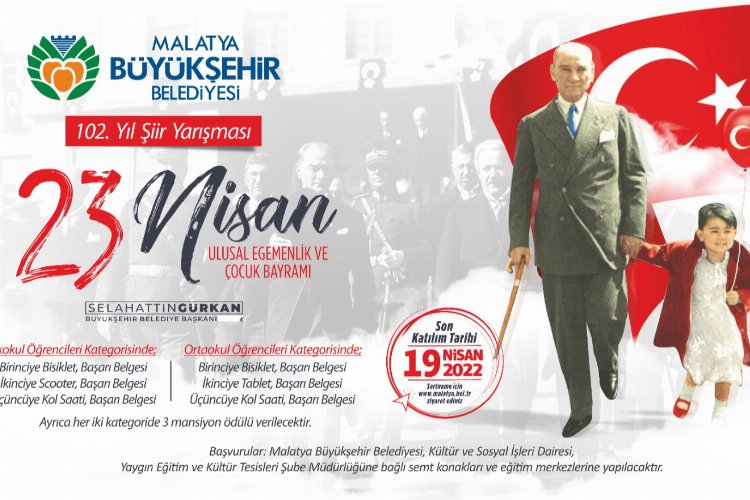 Malatya'da 23 Nisan'a özel şiir yarışması -