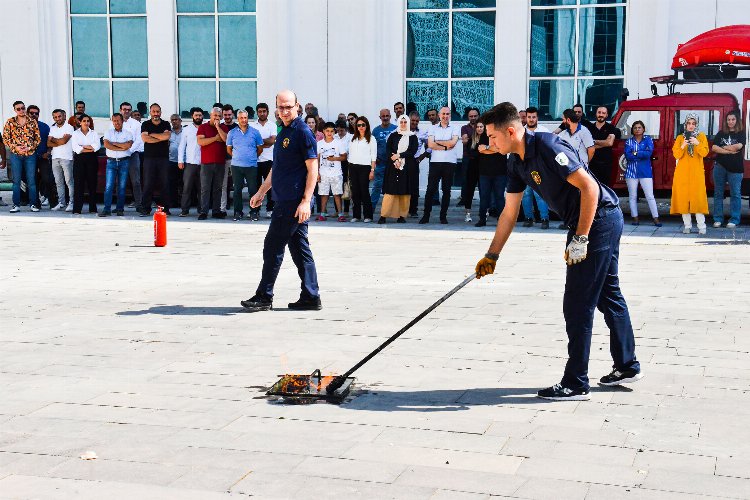 Malatya'da MASKİ personeline yangın eğitimi -