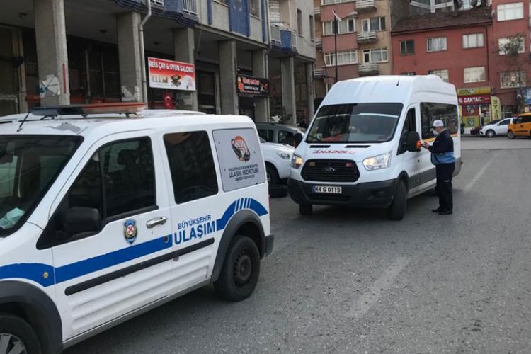 Malatya'da toplu taşıma araçlarına denetim