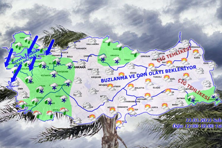 Marmara ve Kuzey Ege için kuvvetli fırtına uyarısı -