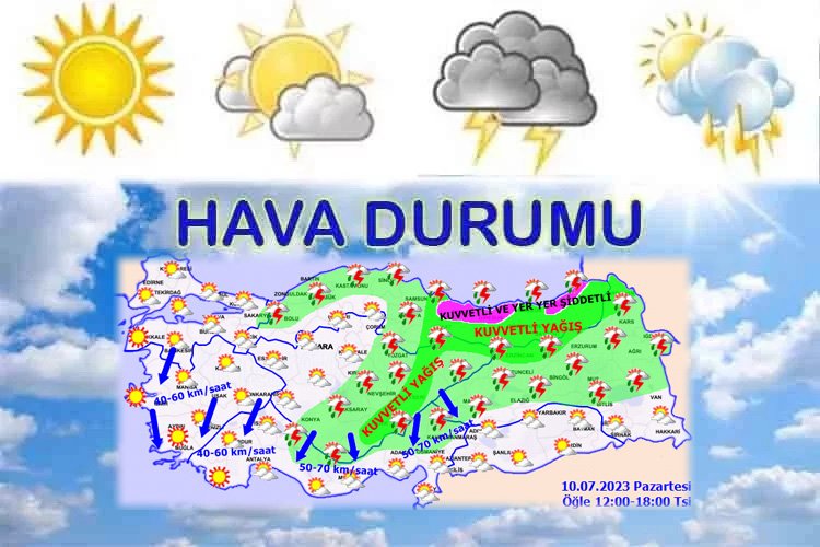 Meteoroloji'den 3 bölgeye turuncu uyarı -