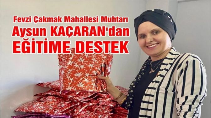 Muhtar Kaçaran’dan eğitim desteği