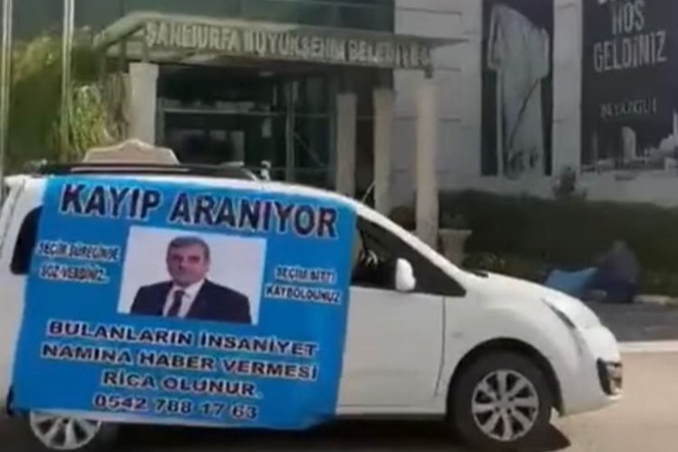 Şanlıurfa'da Başkanı pankartla arıyorlar! -