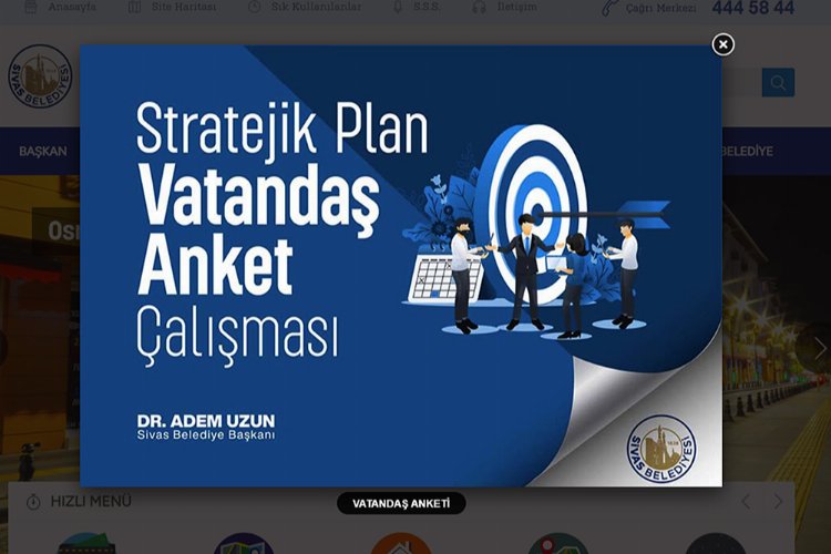 Sivas Belediyesi'nden stratejik anket -