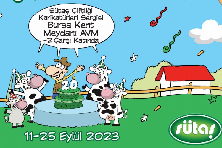 'Sütaş Çiftliği Karikatürleri' Bursa Kent Meydanı'na geliyor -