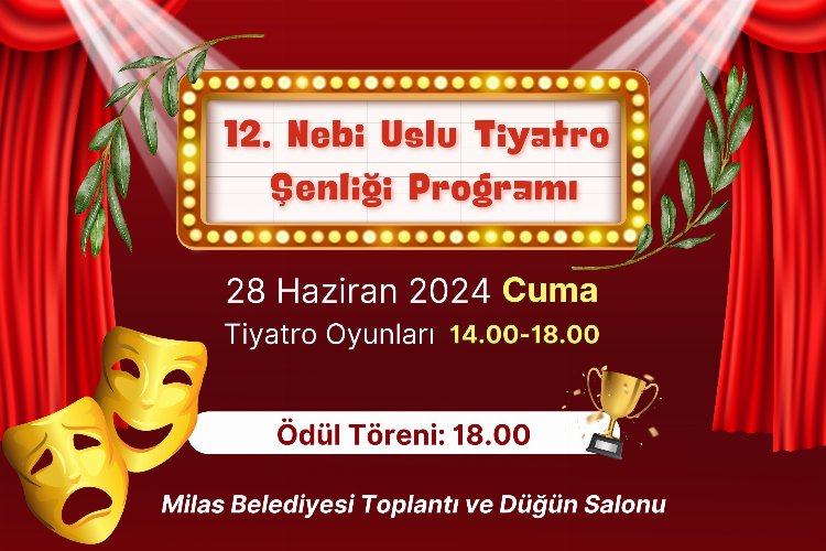 12. Nebi Uslu Tiyatro Şenliği başlıyor -