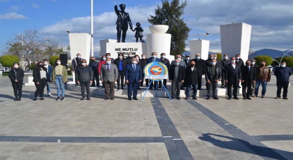 Muğla Fethiye'de THK'nın 96. kuruluş yıldönümü kutlandı