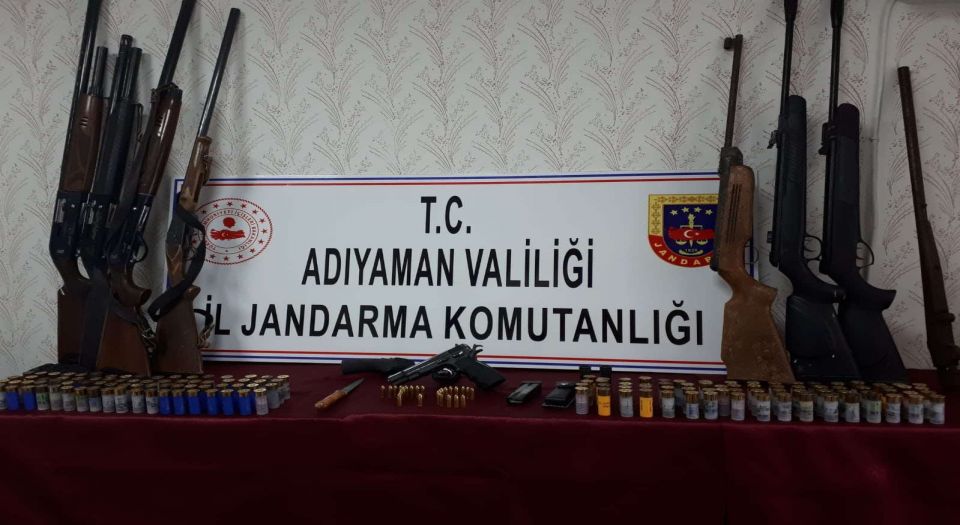 Adıyaman Kahta'da silah operasyonu