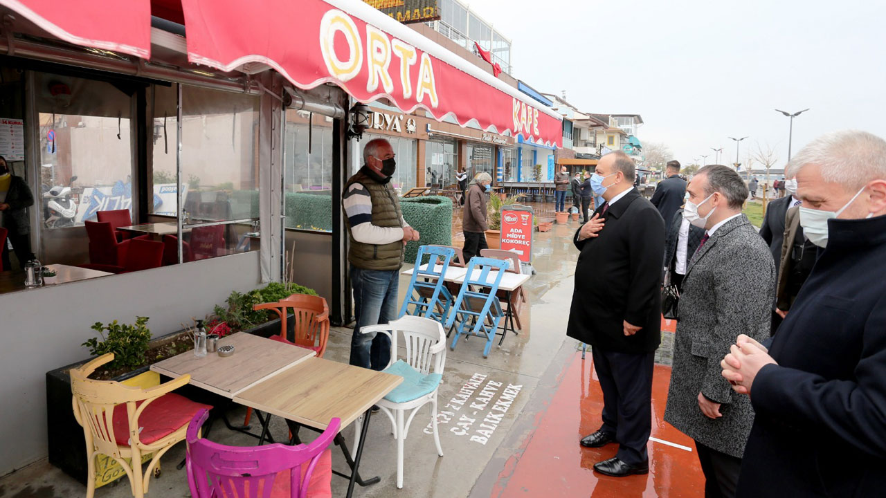 Bursa Valisi Canbolat, Mudanya'daki dinamik denetime katıldı