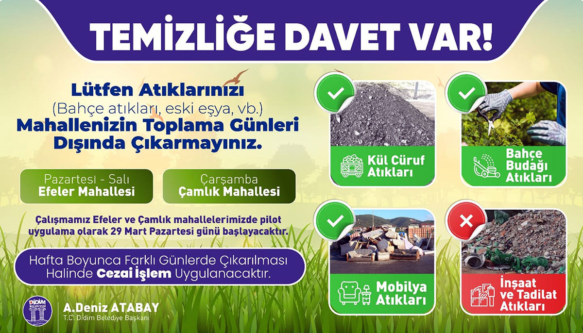 Aydın Didim’de temizliğe davet