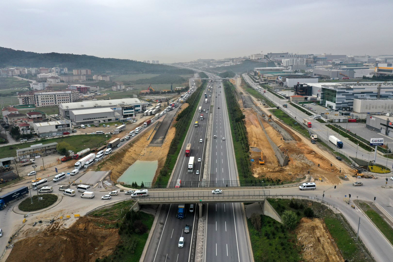 Gebze’deki dev proje kuzey yan yola yoğunlaştı