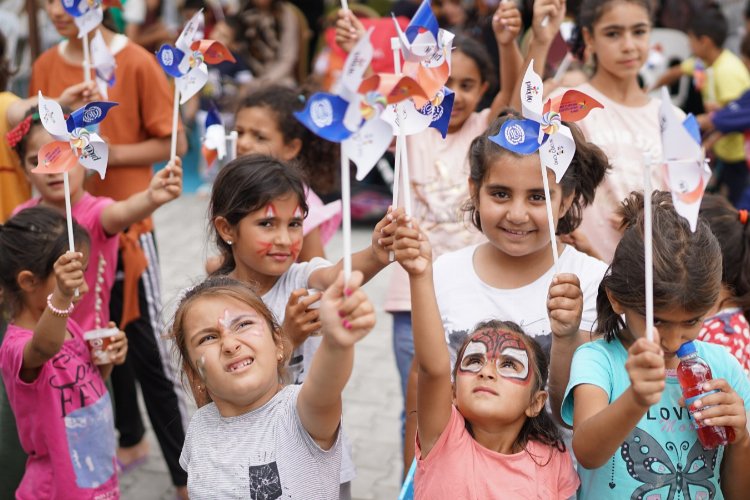 Adıyaman Konteynır Kent'teki çocuklara ILO morali -