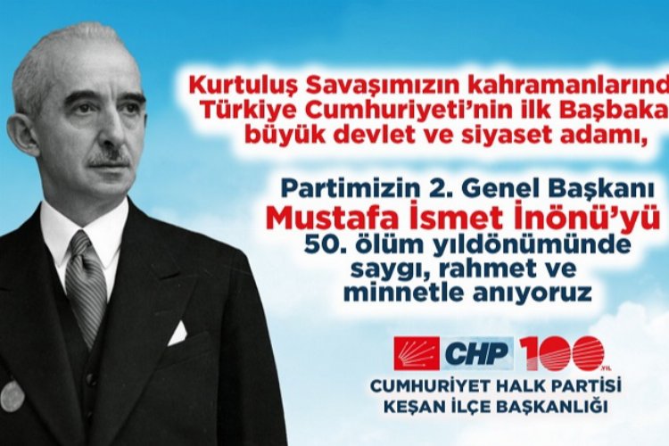 Anıl Çakır’dan İsmet İnönü için anma mesajı -