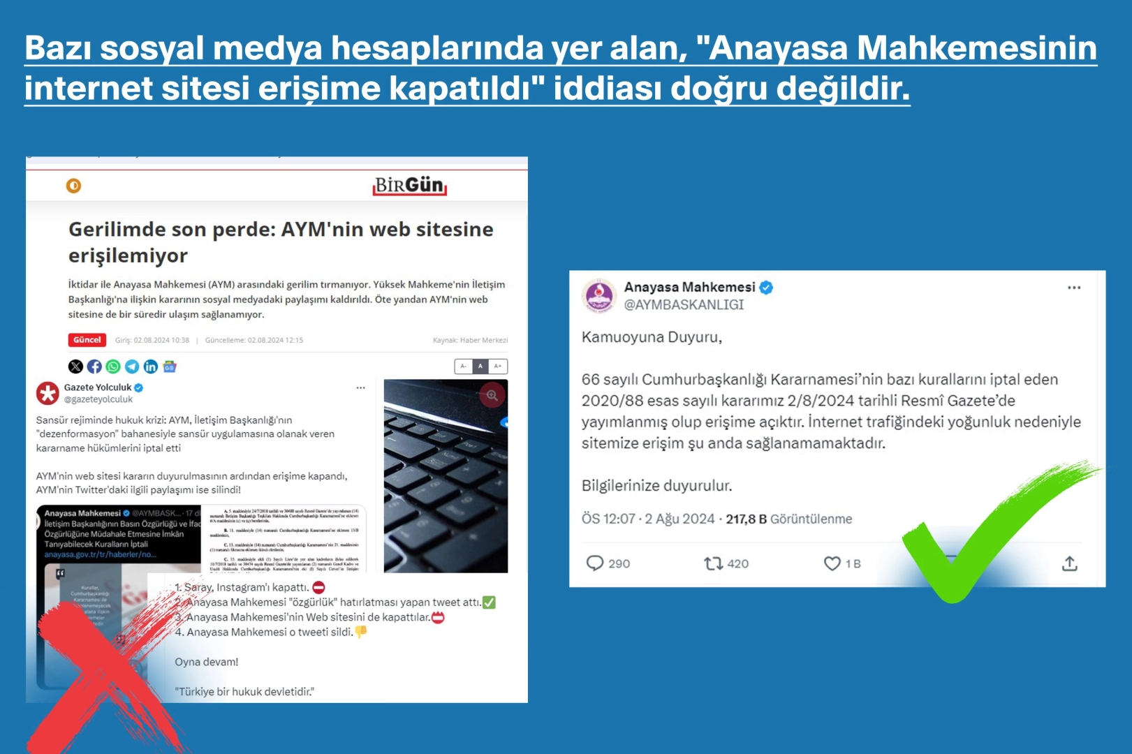 AYM'nin internet sitesi kapatıldı iddialarına yanıt -