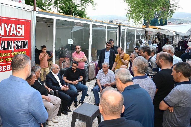 Başkan Er, Konteyner Çarşılarda hizmet veren esnafları ziyaret etti -