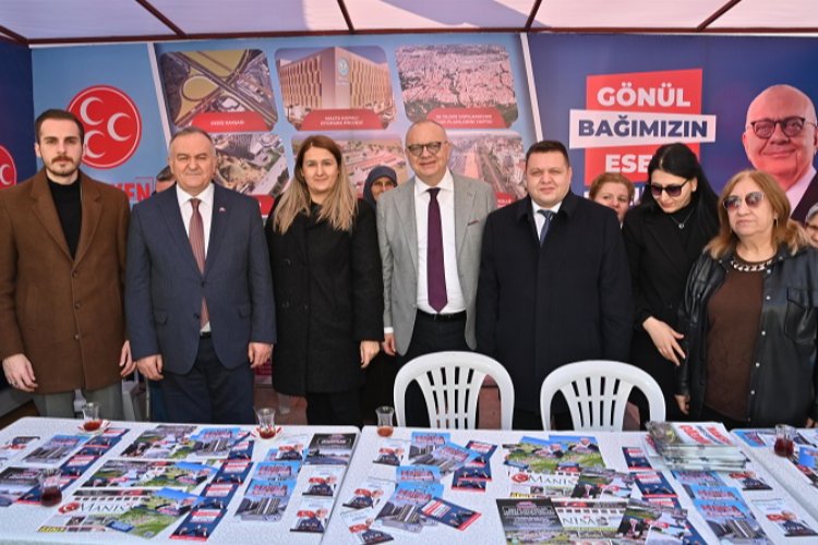 Başkan Ergün'den seçim standına ziyaret -