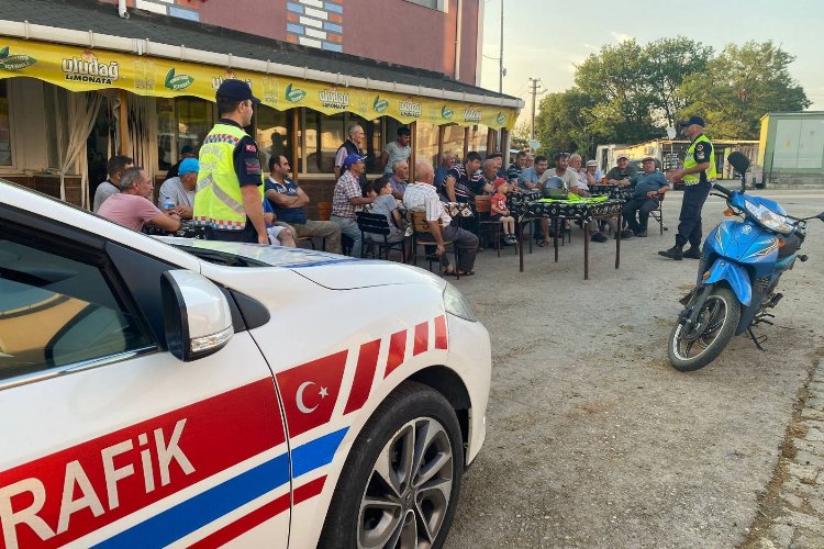 Beğendik’te motosiklet sürücülerine kurallar hatırlatıldı -